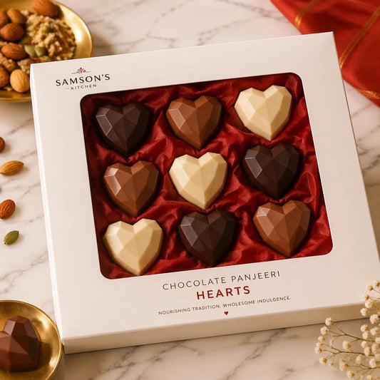 Chocolate Panjeeri Hearts