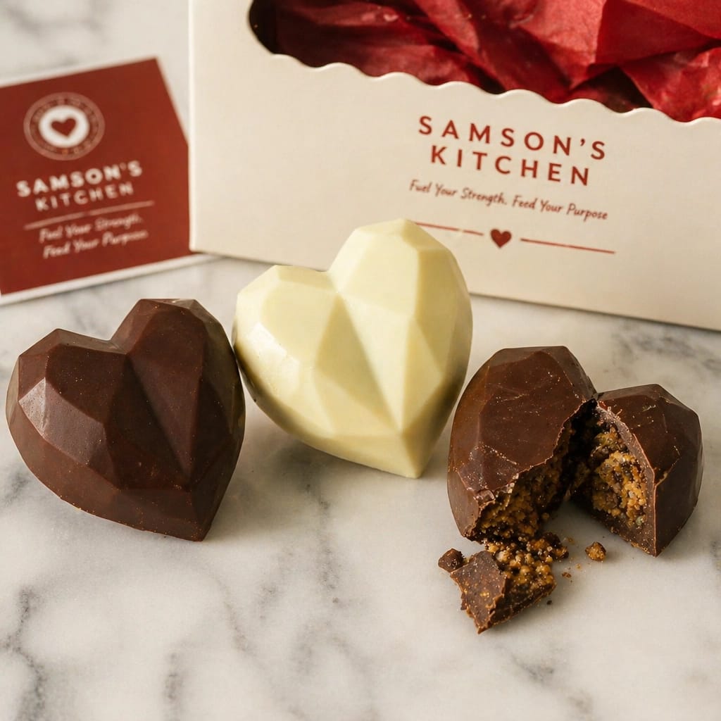 Chocolate Panjeeri Hearts