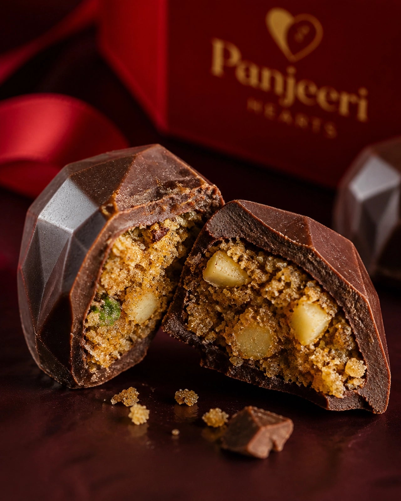 Chocolate Panjeeri Hearts