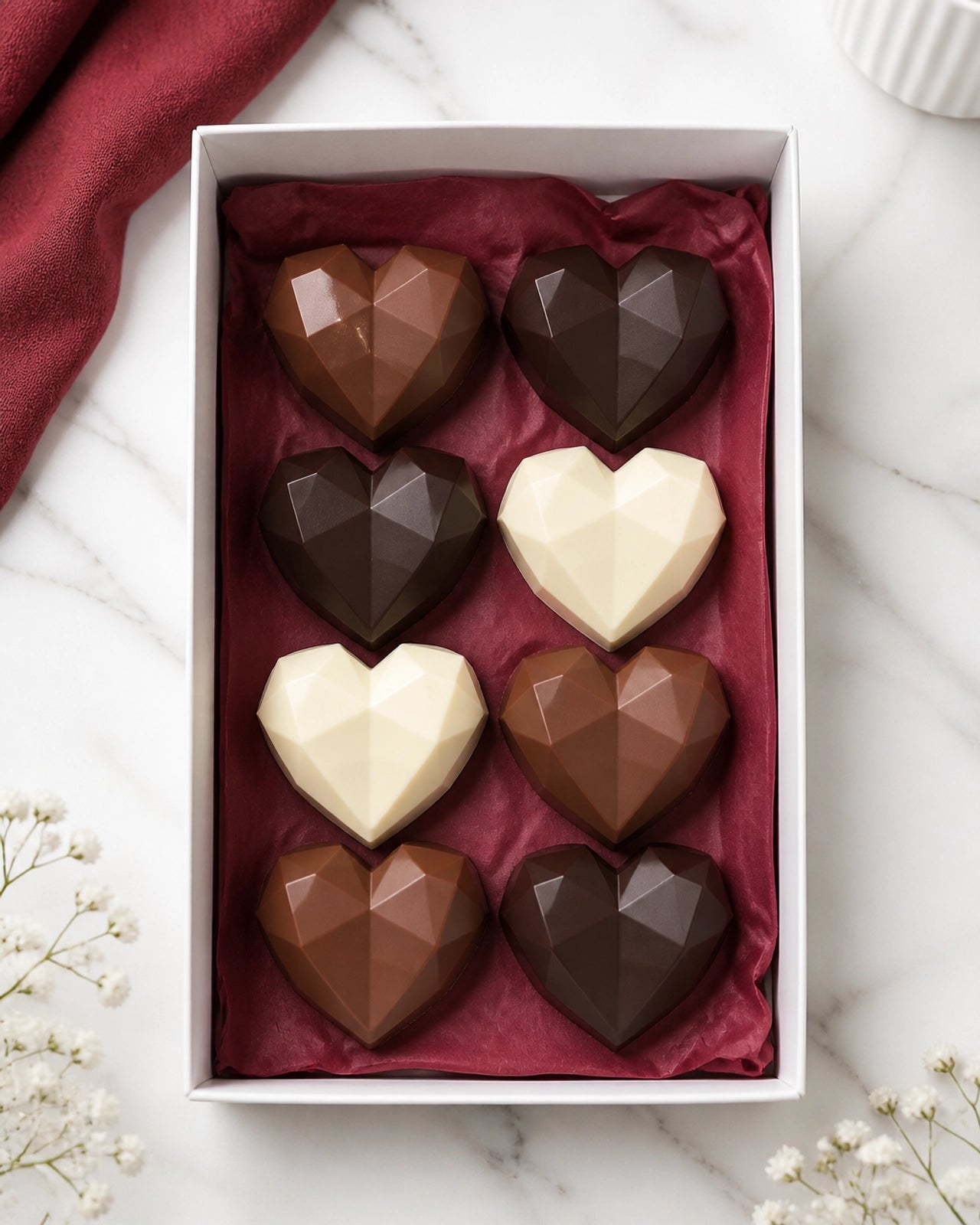 Chocolate Panjeeri Hearts